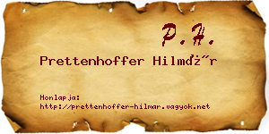 Prettenhoffer Hilmár névjegykártya